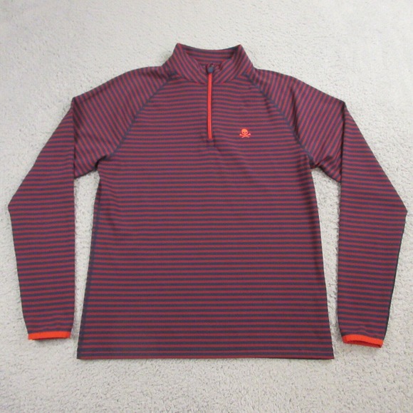 G/FORE Mens 1/4 Zip Pullover Shirt size S‎ Stripe Performance Stretch Golf - Picture 1 of 9